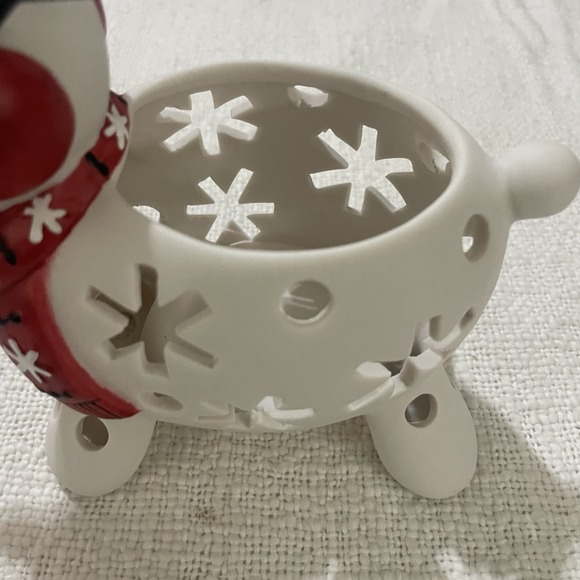 Partylite Rudy Snow Tealight Holder P91667 Cute Holiday Decor New Christmas - Picture 7 of 10